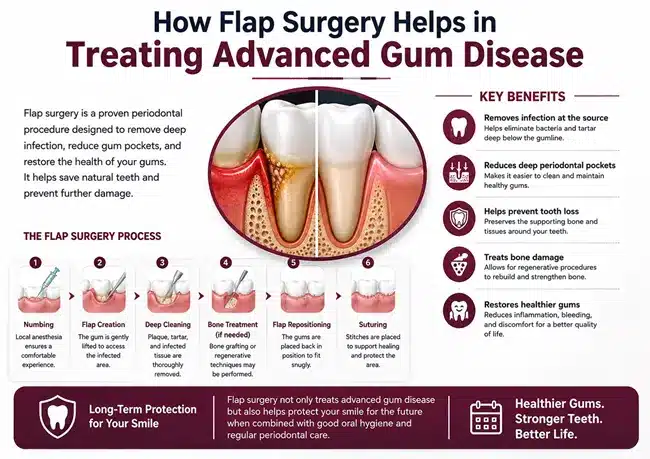 Flap Surgery Treating Gum Disease