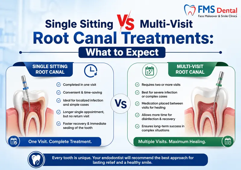 Single Sitting VS Multi-Visit Root Canal Treatments