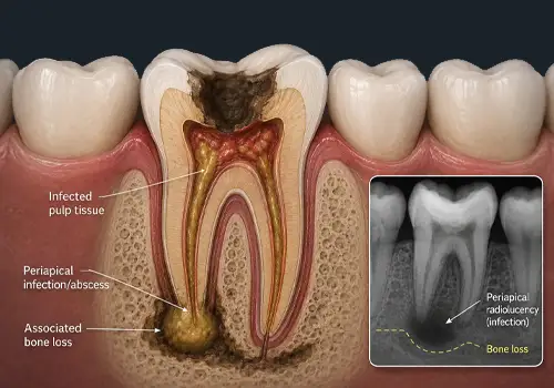 Visible Bone Loss on X-Ray