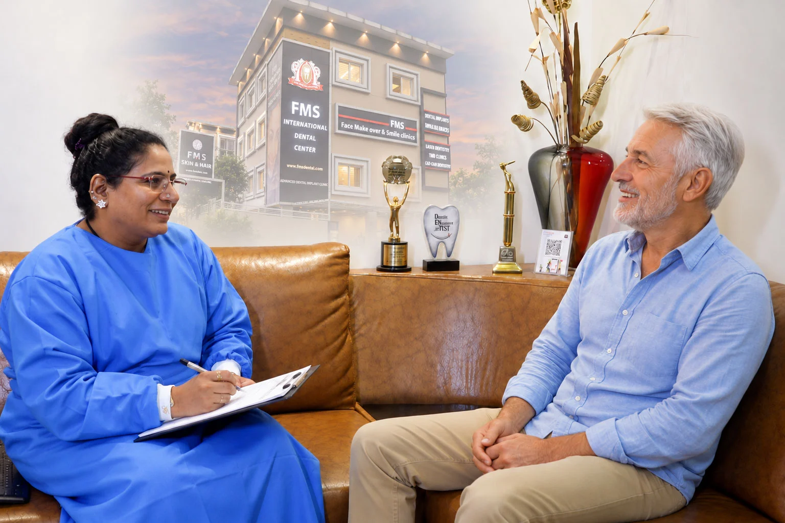 International patients at FMS Dental in India